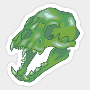 Neon Lion Skull Sticker